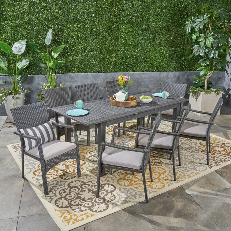 Brayden Studio® Rectangular 8 Person Outdoor Dining Set & Reviews